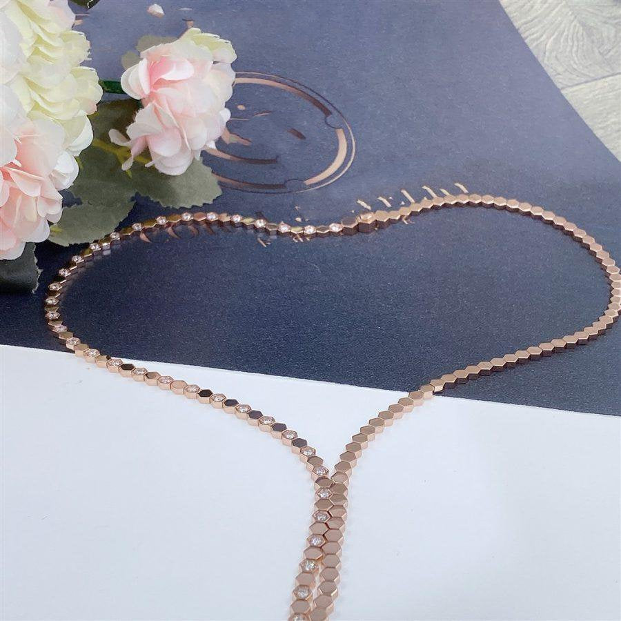 Bee Love Necklace Rose Gold Diamond – LUX VERSE Luxury Designer Fashion Outlet