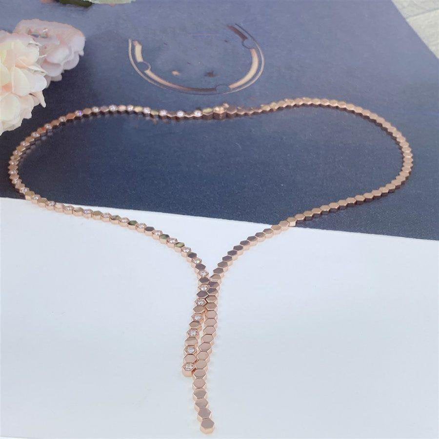 Bee Love Necklace Rose Gold Diamond – LUX VERSE Luxury Designer Fashion Outlet