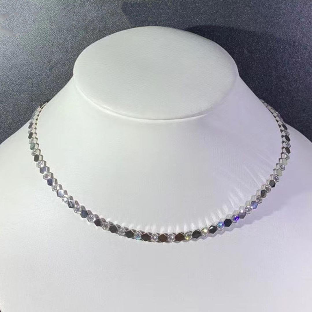 Bee Love Silver Necklace Diamond – LUX VERSE Luxury Designer Fashion Outlet