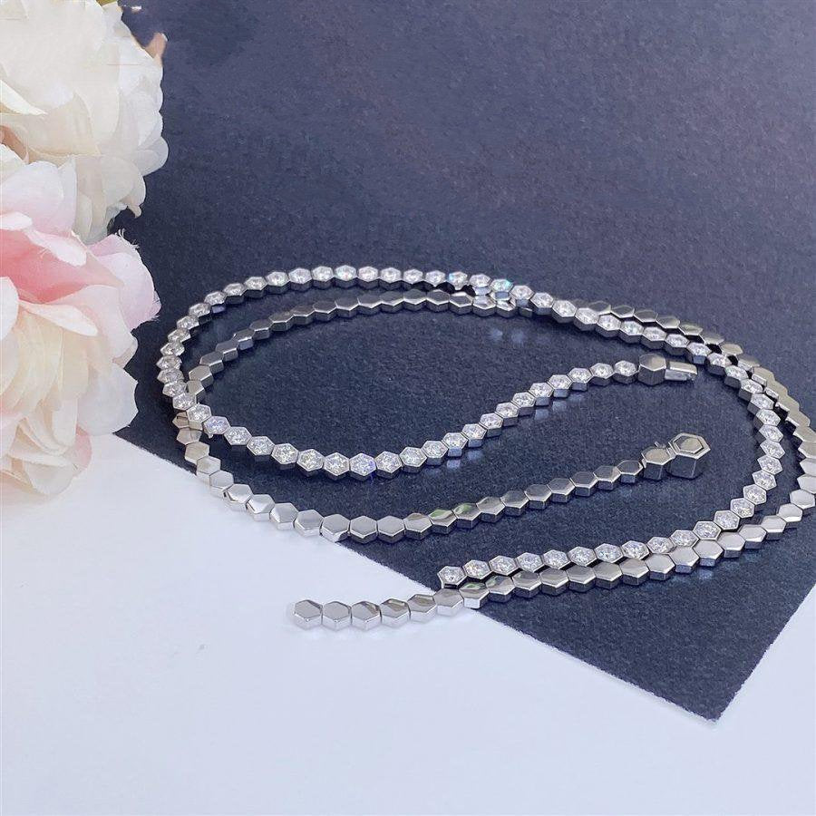 Bee Love Silver Diamond Necklace – LUX VERSE Luxury Designer Fashion Outlet