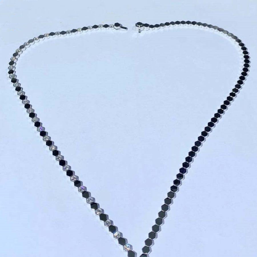 Bee Love Necklace Silver Diamond – LUX VERSE Luxury Designer Fashion Outlet