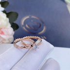 Bee Love Ring Rose Gold 1 Diamond – LUX VERSE Luxury Designer Fashion Outlet