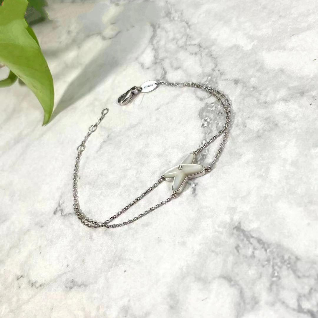 Jeux Bracelet White Mop Silver 1 Diamond – LUX VERSE Luxury Designer Fashion Outlet