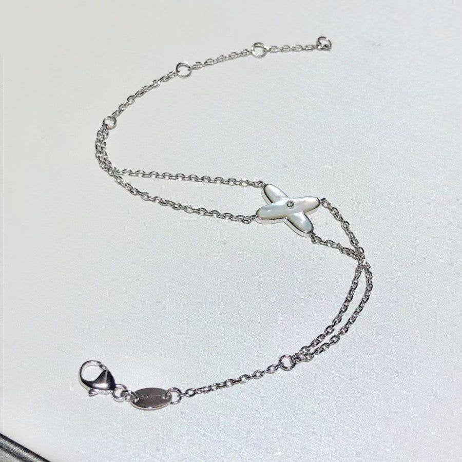 Jeux Bracelet White Mop Silver 1 Diamond – LUX VERSE Luxury Designer Fashion Outlet