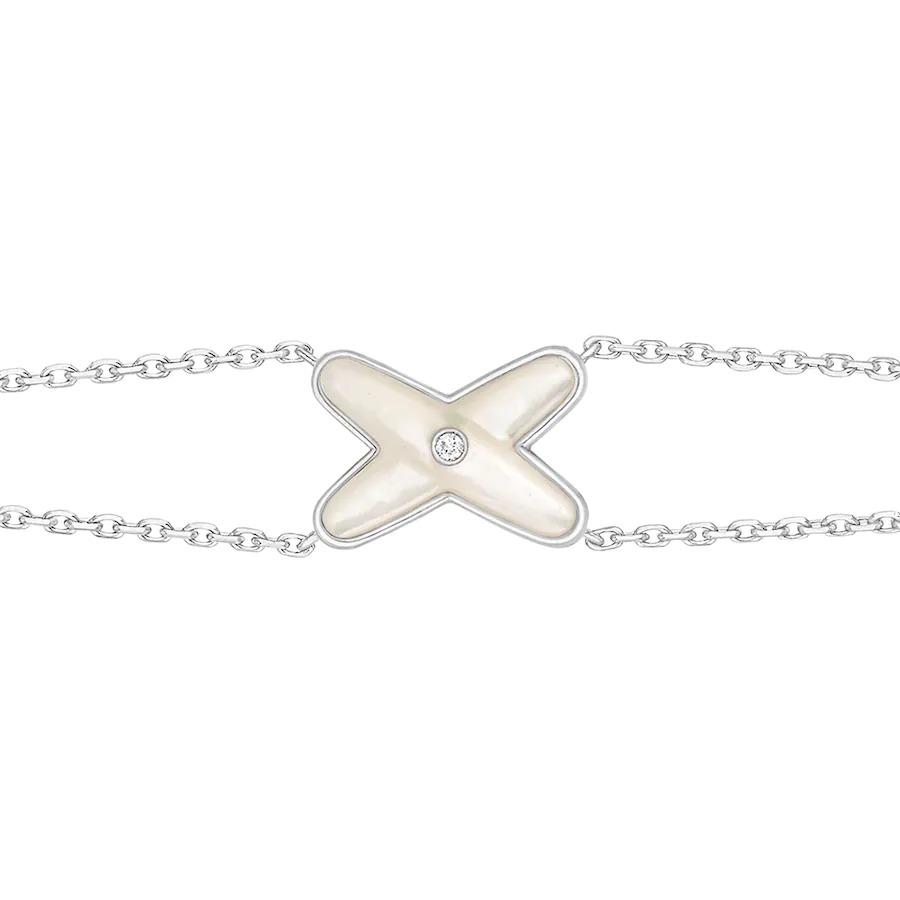 Jeux Bracelet White Mop Silver 1 Diamond – LUX VERSE Luxury Designer Fashion Outlet