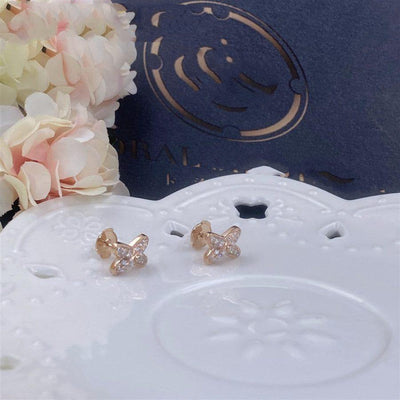 JEUX DE ROSE GOLD DIAMOND EARRINGS - LUX VERSE - Luxury designer fashion outlet