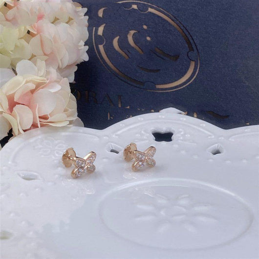 JEUX DE ROSE GOLD DIAMOND EARRINGS - LUX VERSE - Luxury designer fashion outlet