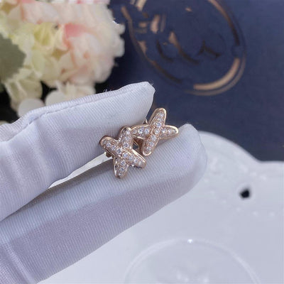 JEUX DE ROSE GOLD DIAMOND EARRINGS - LUX VERSE - Luxury designer fashion outlet