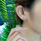 Jeux De Silver Diamond Earrings – LUX VERSE Luxury Designer Fashion Outlet