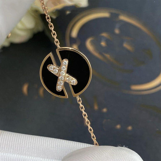 JEUX DE BRACELET ONYX ROSE GOLD DIAMOND - LUX VERSE - Luxury designer fashion outlet