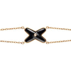 Jeux Bracelet Onyx Rose Gold 1 Diamond – LUX VERSE Luxury Designer Fashion Outlet