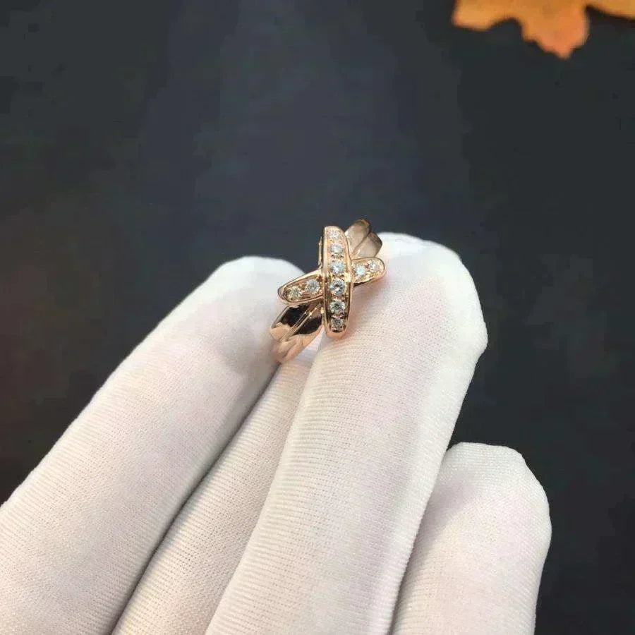 Jeux De Rose Gold Diamond Ring – LUX VERSE Luxury Designer Fashion Outlet