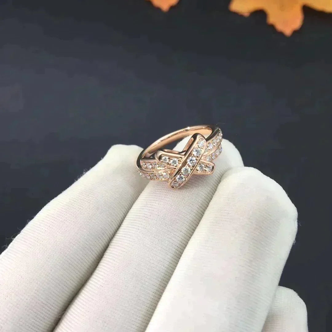 Jeux De Ring Rose Gold Diamond – LUX VERSE Luxury Designer Fashion Outlet