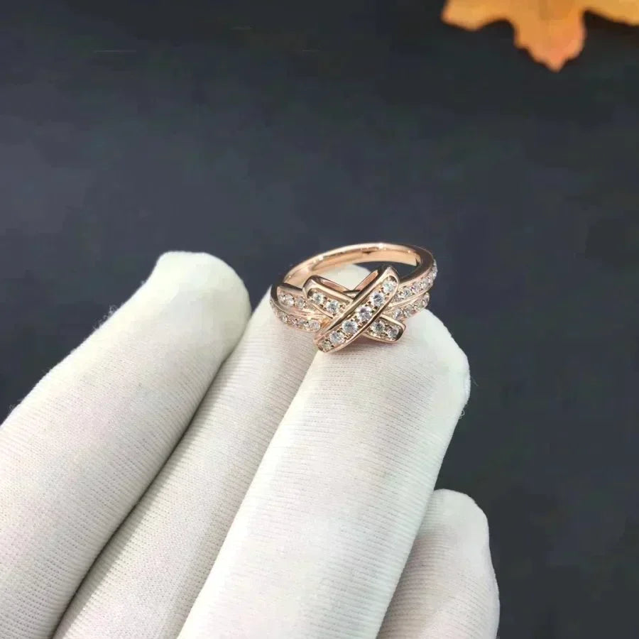 Jeux De Ring Rose Gold Diamond – LUX VERSE Luxury Designer Fashion Outlet