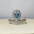 Josephine Ring Turquoise Silver Diamond – LUX VERSE Luxury Designer Fashion Outlet
