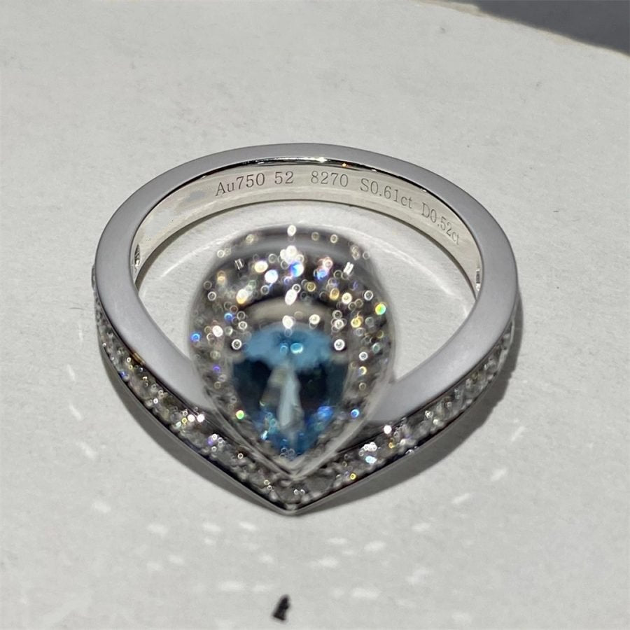Josephine Ring Turquoise Silver Diamond – LUX VERSE Luxury Designer Fashion Outlet