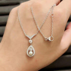 Josephine White Mop Silver Diamond Necklace – LUX VERSE Luxury Designer Fashion Outlet