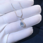 Josephine Turquoise Light Silver Diamond Necklace – LUX VERSE Luxury Designer Fashion Outlet
