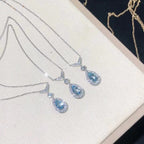 Josephine Turquoise Light Silver Diamond Necklace – LUX VERSE Luxury Designer Fashion Outlet