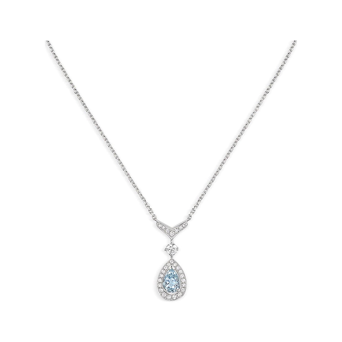 Josephine Turquoise Light Silver Diamond Necklace – LUX VERSE Luxury Designer Fashion Outlet