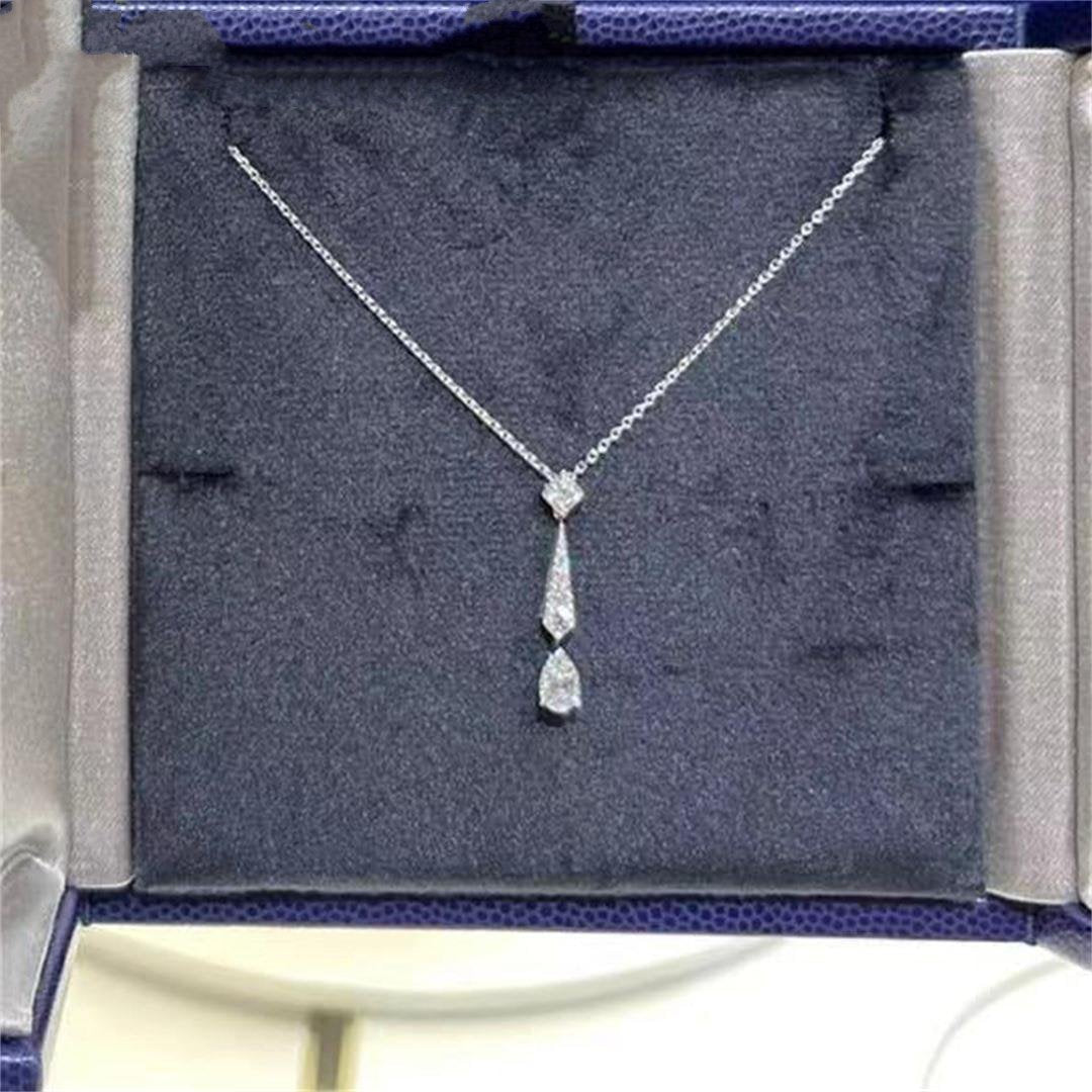 Josephine Silver Diamond Necklace – LUX VERSE Luxury Designer Fashion Outlet
