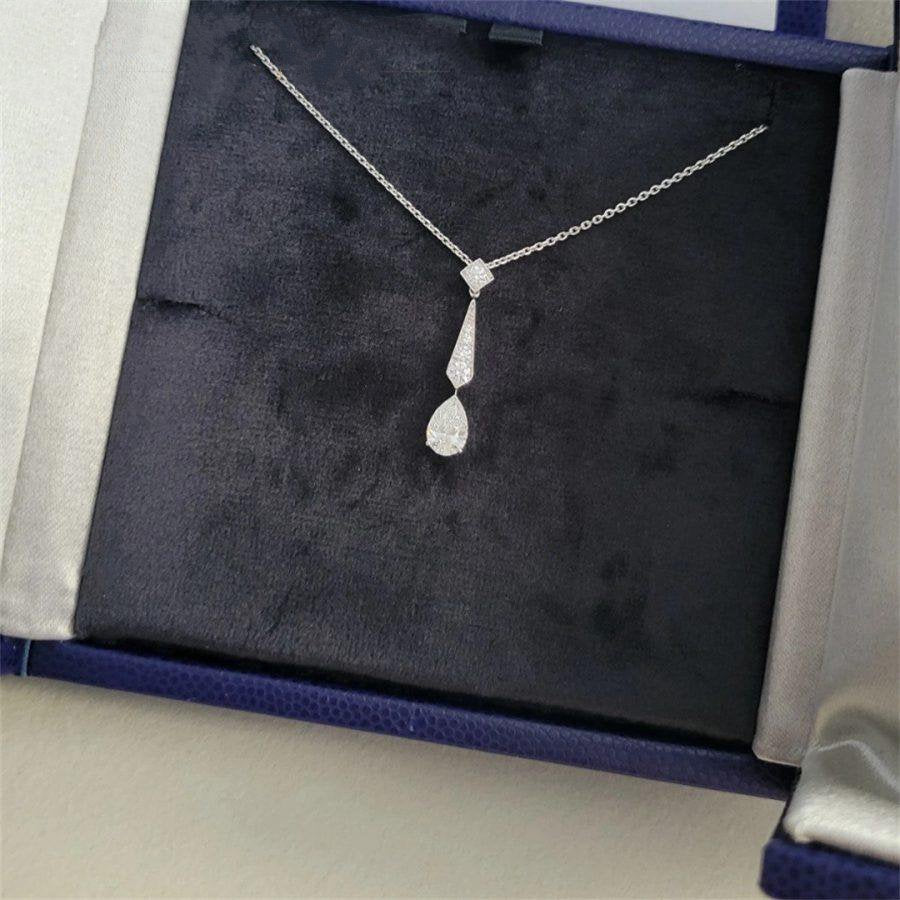 Josephine Silver Diamond Necklace – LUX VERSE Luxury Designer Fashion Outlet