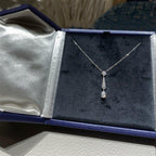 Josephine Silver Diamond Necklace – LUX VERSE Luxury Designer Fashion Outlet