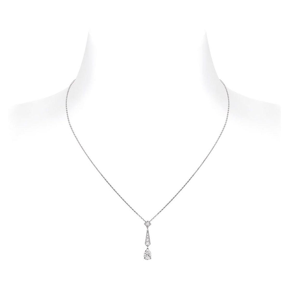 Josephine Silver Diamond Necklace – LUX VERSE Luxury Designer Fashion Outlet