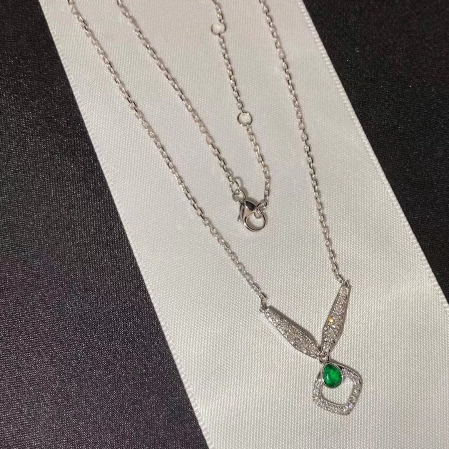 Josephine Malachite Silver Diamond Necklace – LUX VERSE Luxury Designer Fashion Outlet