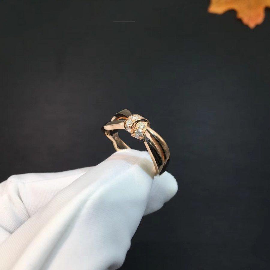 Liens Ring Rose Gold Diamond – LUX VERSE Luxury Designer Fashion Outlet