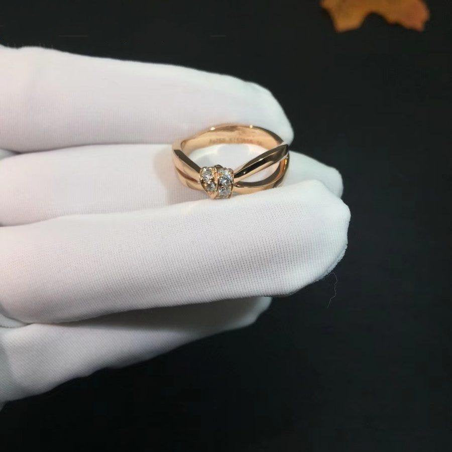 Liens Ring Rose Gold Diamond – LUX VERSE Luxury Designer Fashion Outlet