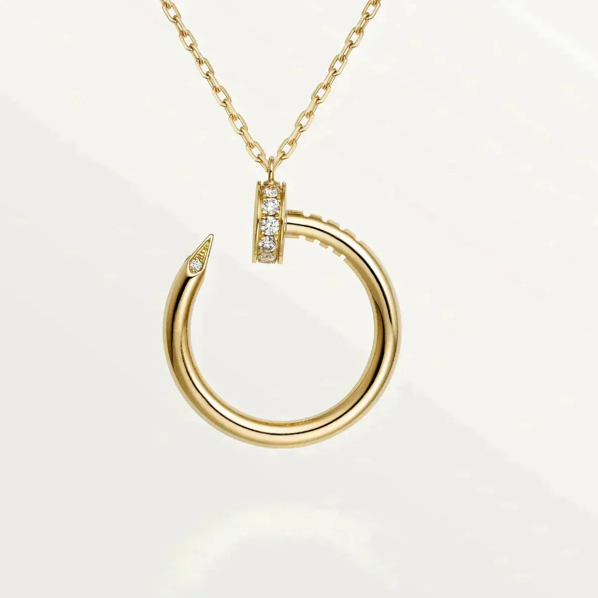 Clove Necklace – clove Necklace, double coated yellow gold 18K, set with 20 brilliant-cut Zirconian – LUX VERSE Luxury Designer Fashion Outlet