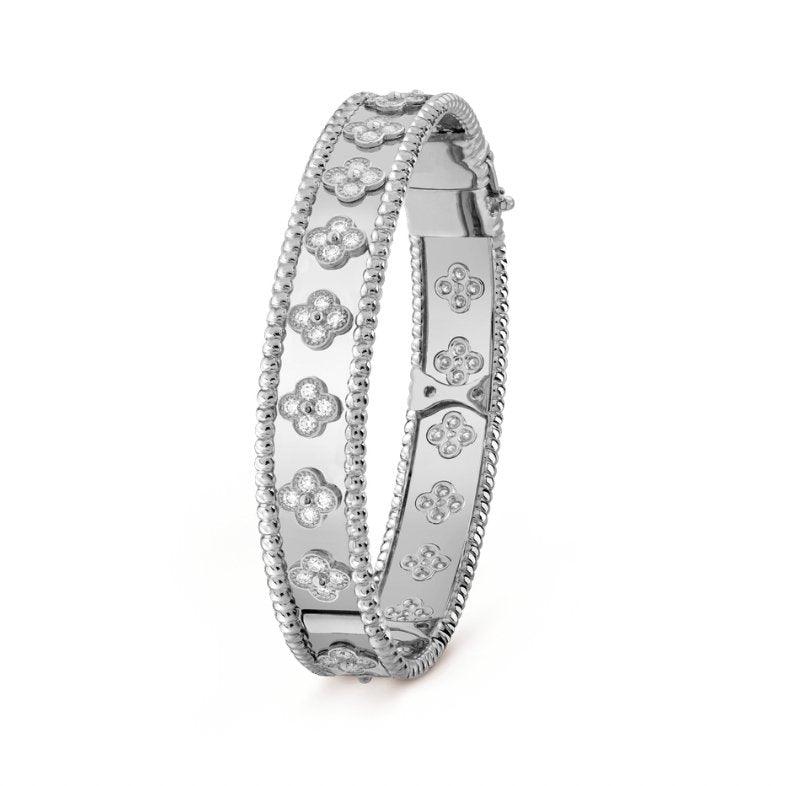 Clover Bangle | Silver – original Packaging, Certificates included – LUX VERSE Luxury Designer Fashion Outlet