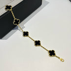 Clover  5 Motifs Black Onyx Bracelet – LUX VERSE Luxury Designer Fashion Outlet