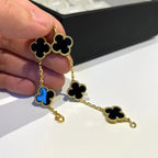Clover  5 Motifs Black Onyx Bracelet – LUX VERSE Luxury Designer Fashion Outlet