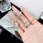 Clover  5 Flowers Laser Bracelet Silver – LUX VERSE Luxury Designer Fashion Outlet
