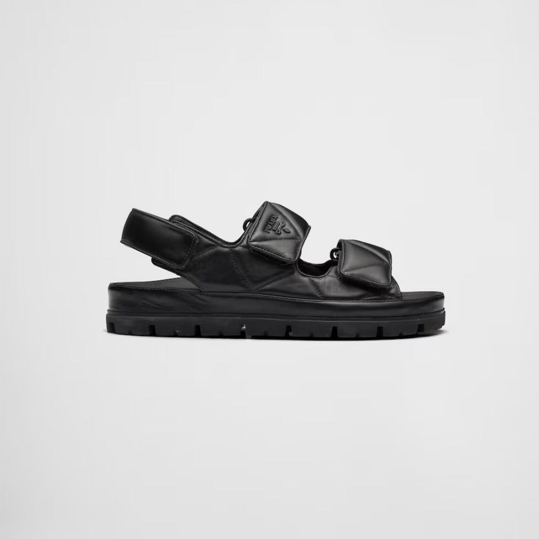 Nappa Leather Sandals – these leather sandals with sporty details are defined by stitching that echoes the – LUX VERSE Luxury Designer Fashion Outlet
