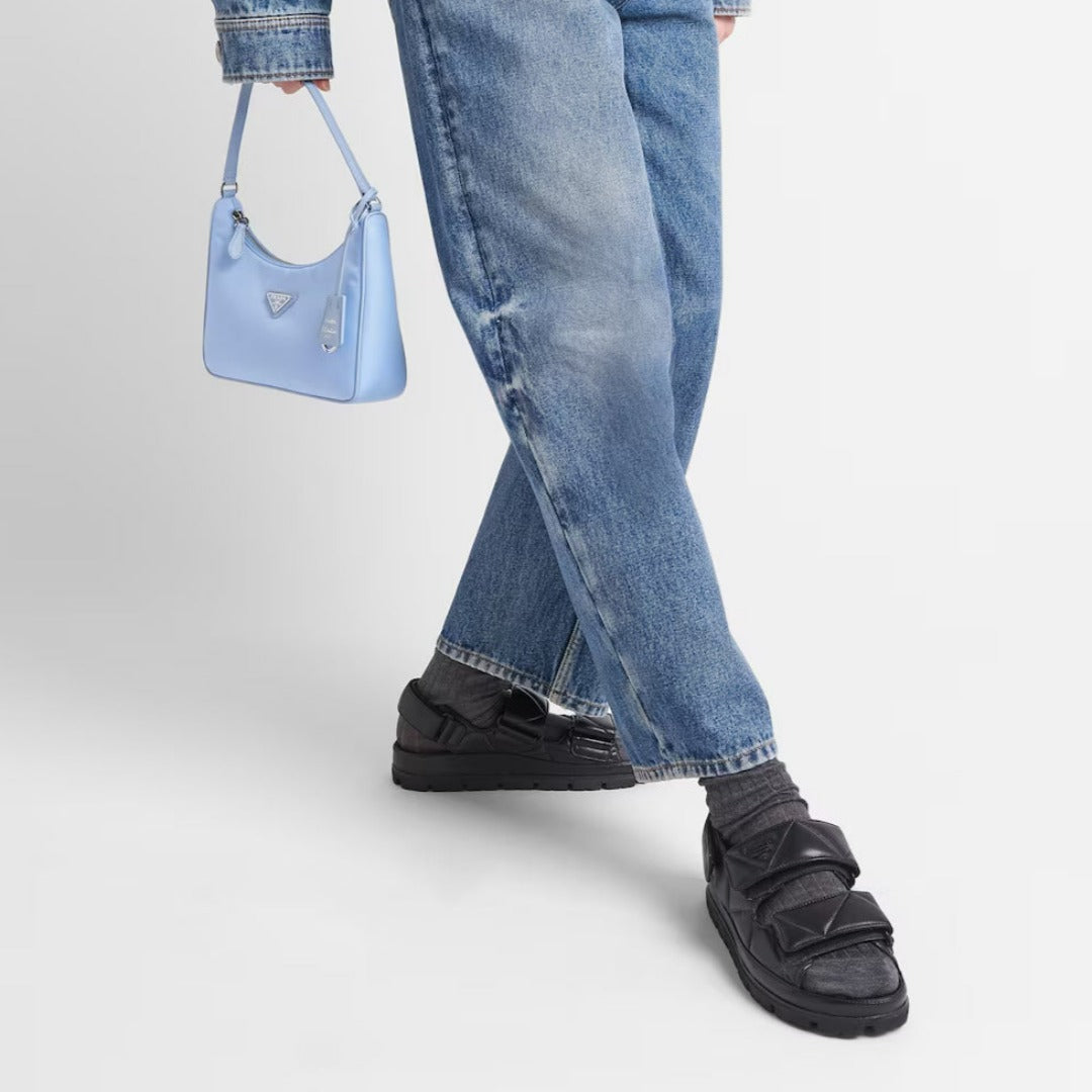Nappa Leather Sandals – the sandals with hook-and-loop straps are completed by rubber soles with lug tread, – LUX VERSE Luxury Designer Fashion Outlet