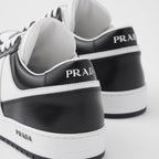 Downtown Leather Sneakers – metal eyelets and cotton laces Enamel triangle on the upper Milano logo printed on – LUX VERSE Luxury Designer Fashion Outlet