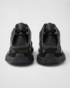 Brushed leather, bike fabric, and suede sneakers – blending craftsmanship and contemporary details, the lightweight rubber sole – LUX VERSE Luxury Designer Fashion Outlet