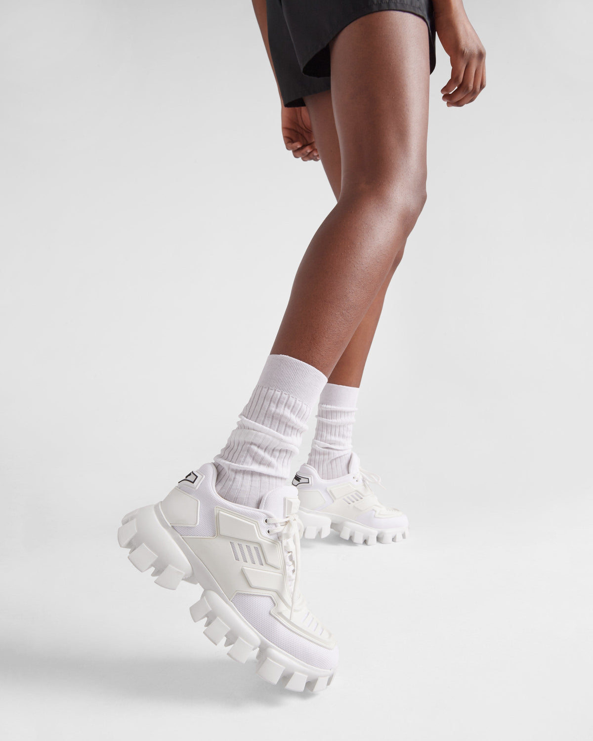 Cloudbust sneakers – upper: technical fabric and rubber Three-dimensional injected rubber eyestay element – LUX VERSE Luxury Designer Fashion Outlet