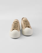 Laced sneakers – upper with rubber toe cap Leather lining--Embossed rubber triangle logo Logo-print – LUX VERSE Luxury Designer Fashion Outlet
