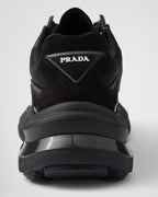Brushed leather, bike fabric, and suede sneakers – these sneakers, a reinterpretation of an archive style, combine a sporty attitude – LUX VERSE Luxury Designer Fashion Outlet