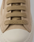 Laced sneakers – upper with rubber toe cap Leather lining--Embossed rubber triangle logo Logo-print – LUX VERSE Luxury Designer Fashion Outlet