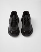 Brushed leather, bike fabric, and suede sneakers – made of leather and bike fabric, they have an upper that is embellished with – LUX VERSE Luxury Designer Fashion Outlet