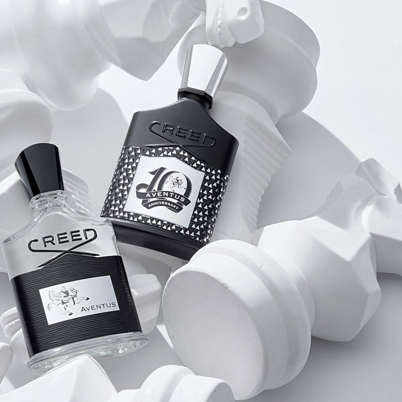 Creed Aventus 10th Anniversary 3.4 EDP for men – introduced in 2010 and crafted by the deft hand of Sixth Generation Master Perfumer, – LUX VERSE Luxury Designer Fashion Outlet