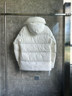 Schwarz-weißer Parka – Herren