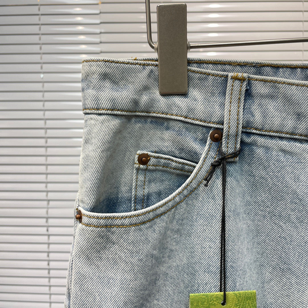 Blue Denim Faded Straight – Damen
