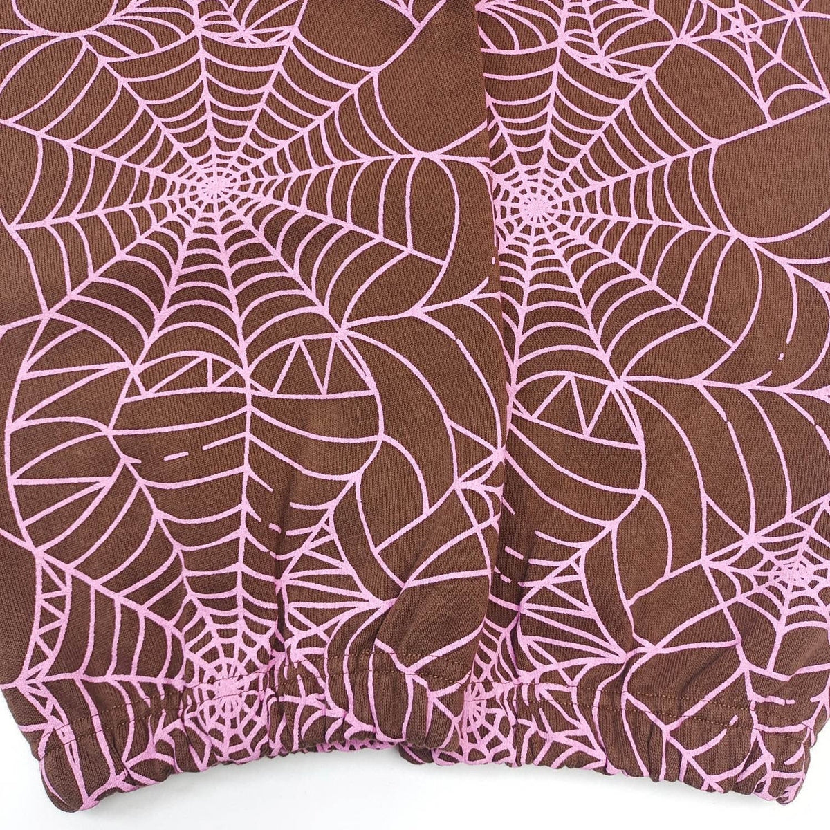 Burgundy Cotton Web Print Joggers – Herren
