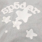 Grauer Baumwoll-Pullover mit Sternenprint – Herren